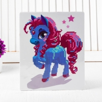 Алмазная вышивка &laquo;Пони&raquo;, с частичным заполнением, с подставкой, 21 &times; 25 см
