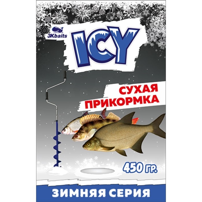 Прикормка зимняя ICY &laquo;Гаммарус&raquo; сухая, пакет, 450 г