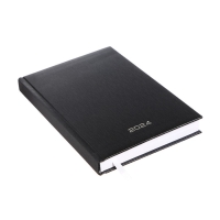 Ежедневник датированный 2024 года, А5, 176 листов, Attomex.Regent, обложка бумвинил, ляссе, блок 70 г/м2, чёрный