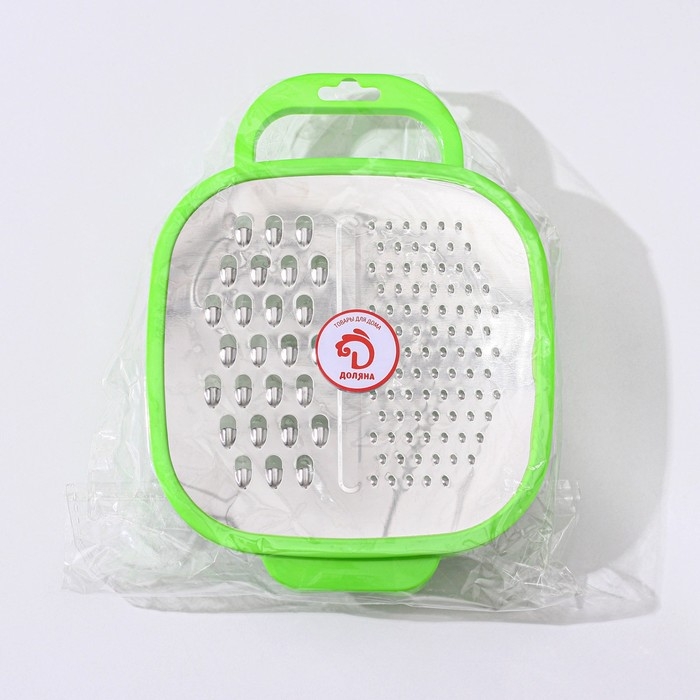 Тёрка с контейнером Доляна &laquo;Универсал&raquo;, 2 в 1, 19&times;14,5&times;3,5 см, цвет МИКС