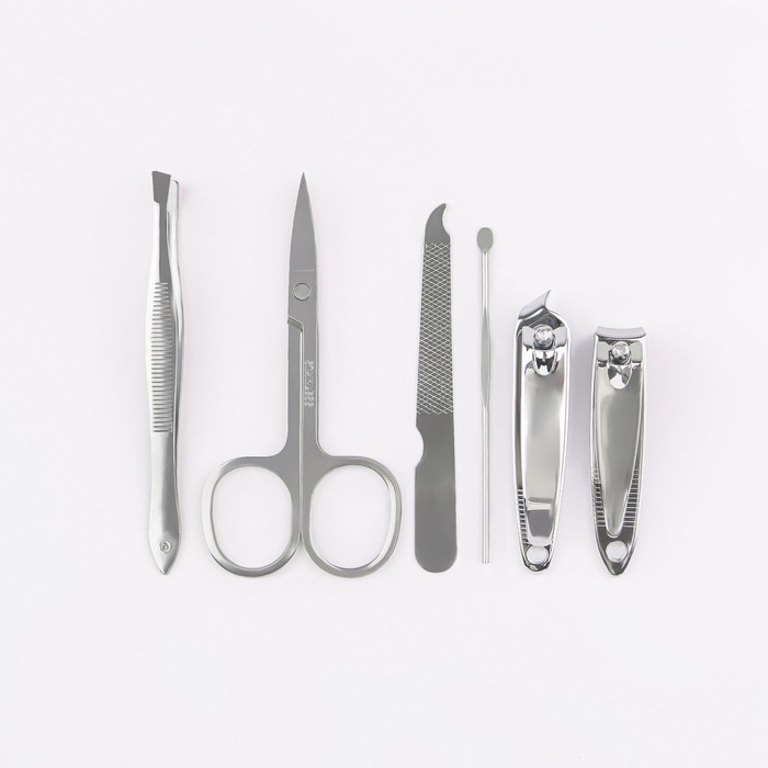 Набор маникюрный &laquo;Париж&raquo;, 6 предметов, в футляре, рисунок МИКС