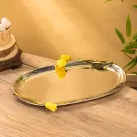 Поднос "Тюльпаны" 41х28х5 см, нержавеющая сталь