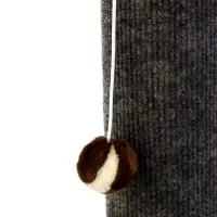 Когтеточка "Столбик" Lowcost ковролиновая с игрушкой,  35 х 35 х 85 см, микс цветов