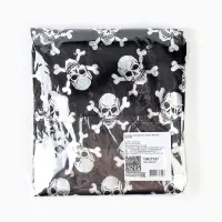 Скатерть на стол &laquo;Серебряные черепа&raquo;, 200 х 140