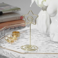 Ценникодержатель с зажимом &laquo;Звезда&raquo;, 3,3&times;3,3&times;8,3 см, цвет золото
