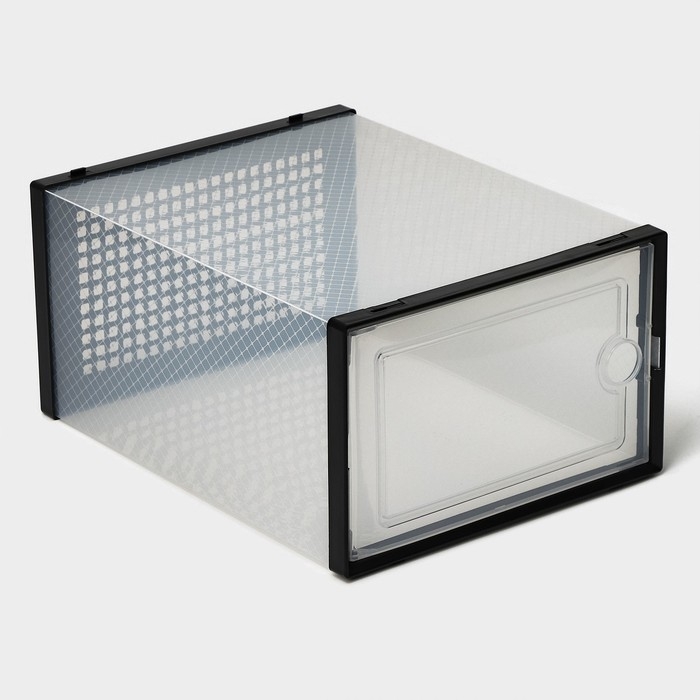 Коробка для хранения обуви с дверцей Доляна Large size, 26&times;33,5&times;16,5 см, 2 шт