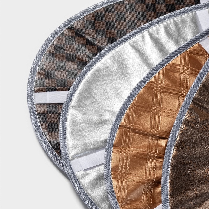 Чехол на сиденье для унитаза на липучках Доляна &laquo;Плюша&raquo;, 37&times;42 см, цвет МИКС