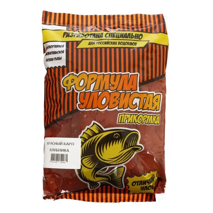 Прикормка "УЛОВИСТАЯ", красный карп, клубника, 800 г