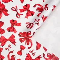 Бумага упаковочная глянцевая &laquo;Банты&raquo;, 50 х 70 см