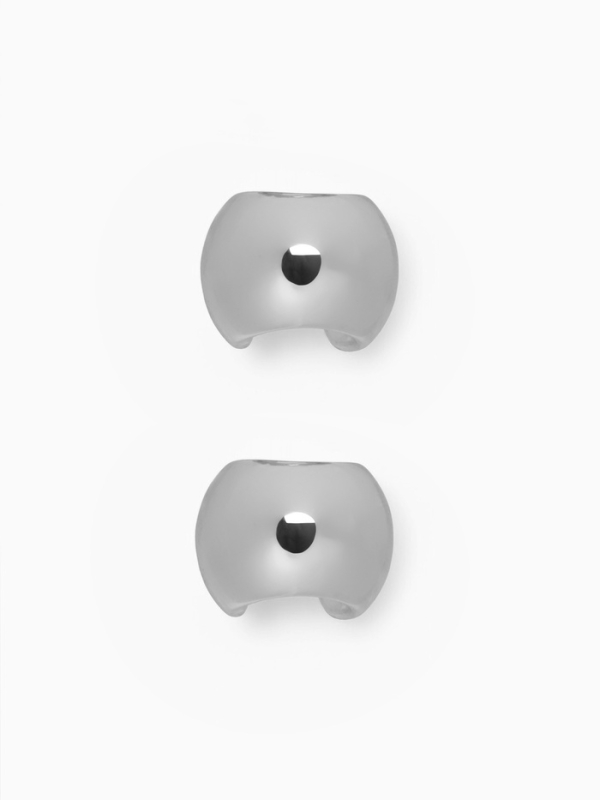 Серьги &laquo;Каффы&raquo; набор 2 шт, объёмные, цвет серебро