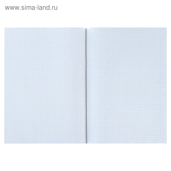 Тетрадь А4, 96 листов в клетку Calligrata "Однотонная", обложка мелованный картон, блок №2, белизна 75%, синяя, (серые листы)