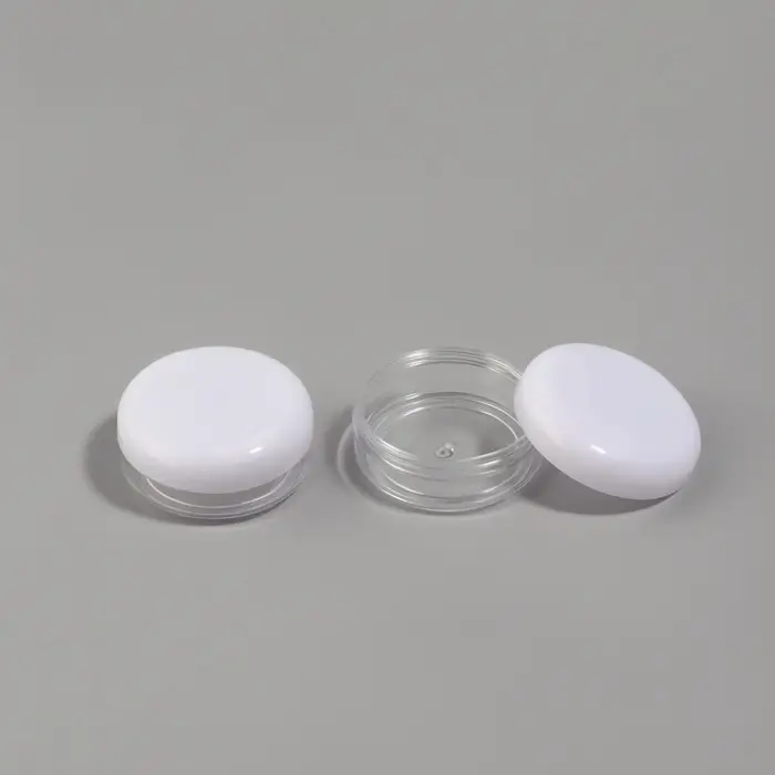 Баночки для хранения, 14 мл, набор - 2 шт, цвет белый/прозрачный