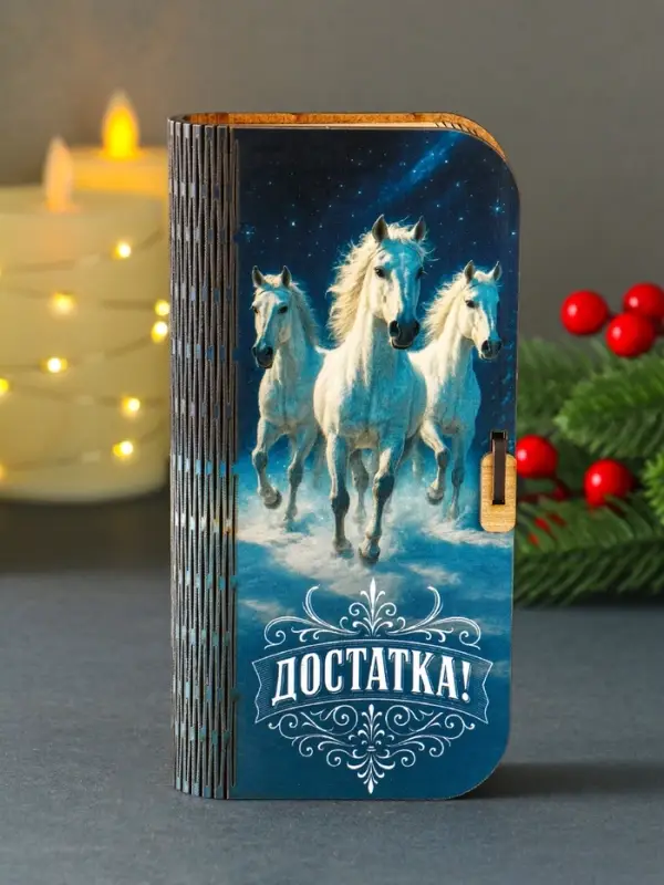 Новогодняя шкатулка "Достатка" 17х8,5 см