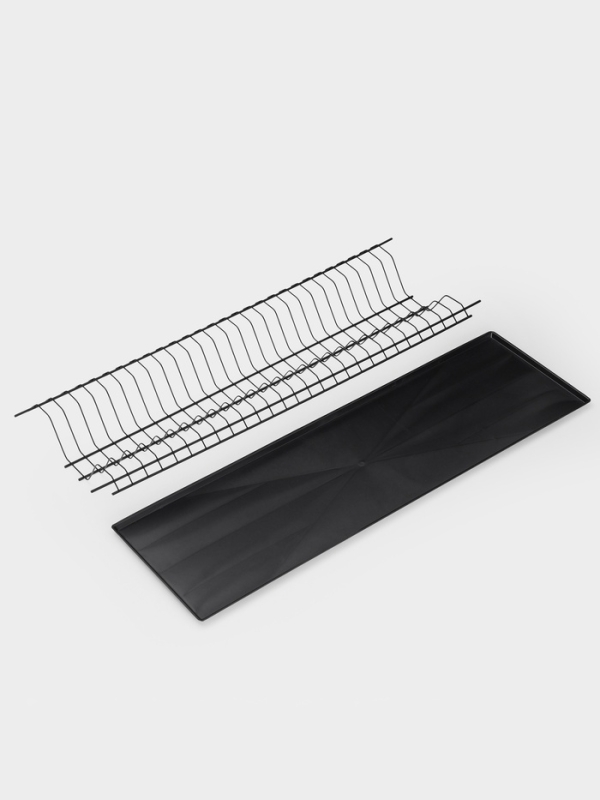 Сушилка для посуды с поддоном для шкафа 80 см, 76.5&times;25.6 см, чёрная