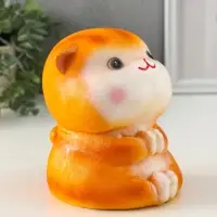 Копилка "Кот Дзен" рыжий, 16х14х14,5 см