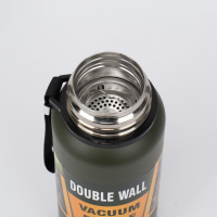 Термос, 600 мл, Путешествие "Мастер К.", с кружкой, сохраняет тепло 24 ч, с ситом