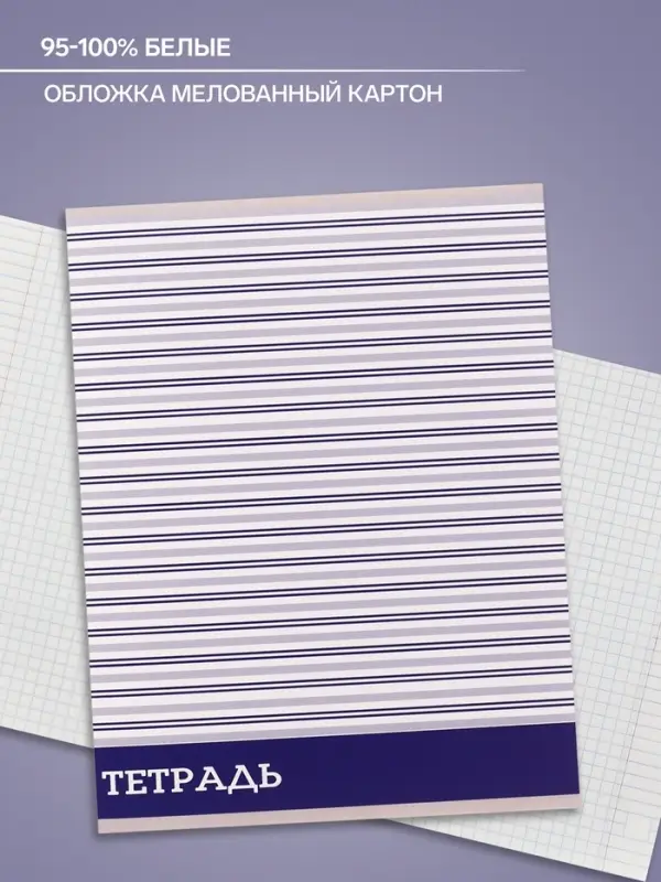 Тетрадь 48 листов в клетку Calligrata &laquo;Стильные узоры&raquo;, обложка мелованный картон, блок офсет, МИКС