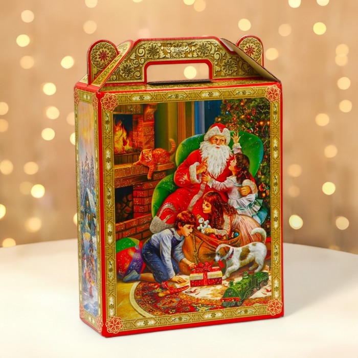 Новый год. Подарочная коробка новогодняя Подарок "Атмосфера" 16,8 х 7 х 25 см.