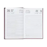 Ежедневник датир 2026г А5 168л б/вин, Бордо