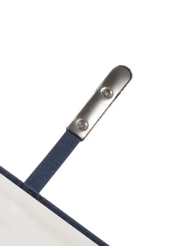 Ежедневник недатированный формат А5, с хлястиком, 112л, линия, пвх, Узор Синий