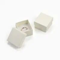 Коробочка подарочная под кольцо/серьги/серьги &laquo;Минимал&raquo;, 5&times;5 см (размер полезной части 4.5&times;4.5 см), белая, вставка белая