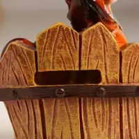 Копилка полистоун "Коняшка у забора с монетками" 9,5х5х12,8 см