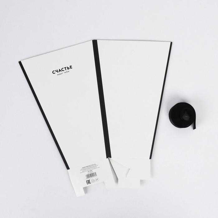 Коробка для цветов на лентах &laquo;Шанель&raquo;, 17 х 25 х 9 см