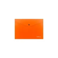 Папка-конверт на кнопке А5+ (239х189 мм), 180 мкм, ErichKrause Glossy Neon, глянцевая, полупрозрачная, микс
