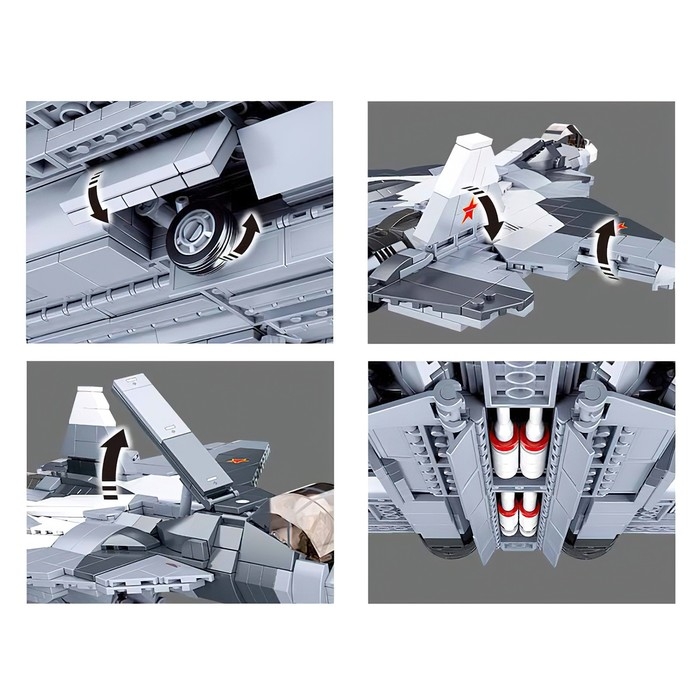 Конструктор &laquo;Модельки. Сверхзвуковой истребитель&raquo;, 893 детали