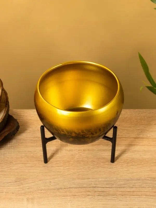 Кашпо на подставке "Горшочек для мёда" железо 15х15х15 см