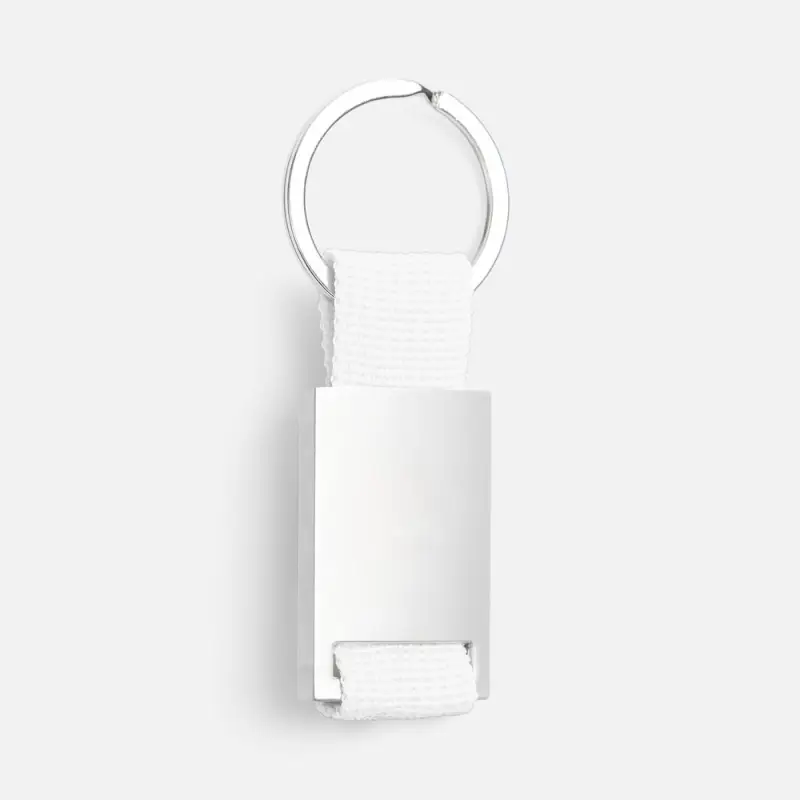 Брелок Inlet с тканевой вставкой, белый