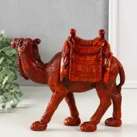Сувенир полистоун "Верблюд с седлом с сумкой" под дерево 21х9х20 см