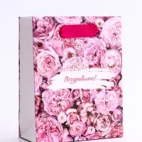 Пакет подарочный вертикальный &laquo;Счастливый день&raquo;, S 12&times;15&times;5.5 см