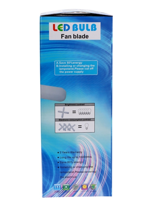 Лампа светодиодная, 40 Вт, E27, 6500K, 220 В, 4 лепестка, белый