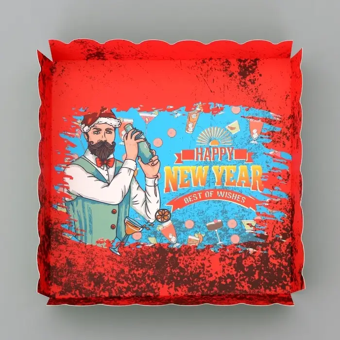 Коробка для печенья, &laquo;Врывайся в Новый Год!&raquo;, 15&times;15&times;3 см