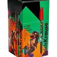 Ручка шариковая ErichKrause U-109 Stick&Grip Dino Art, 1.0мм, рез.держатель, синяя