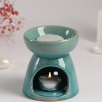 Набор: аромалампа для эфирных масел, мелтсы из воска ароматические &laquo;Слон со слонёнком&raquo;, бирюза, 10&times;10&times;9 см