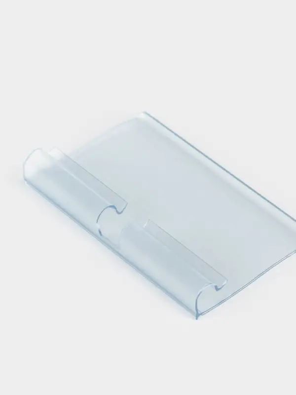 Ценникодержатель на крючок, откидной, 7&times;4 см, цвет прозрачный