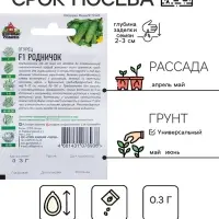 Семена Огурец "Родничок" F1, среднеранний, пчелоопыляемый, 0,3 г  серия ХИТ х3