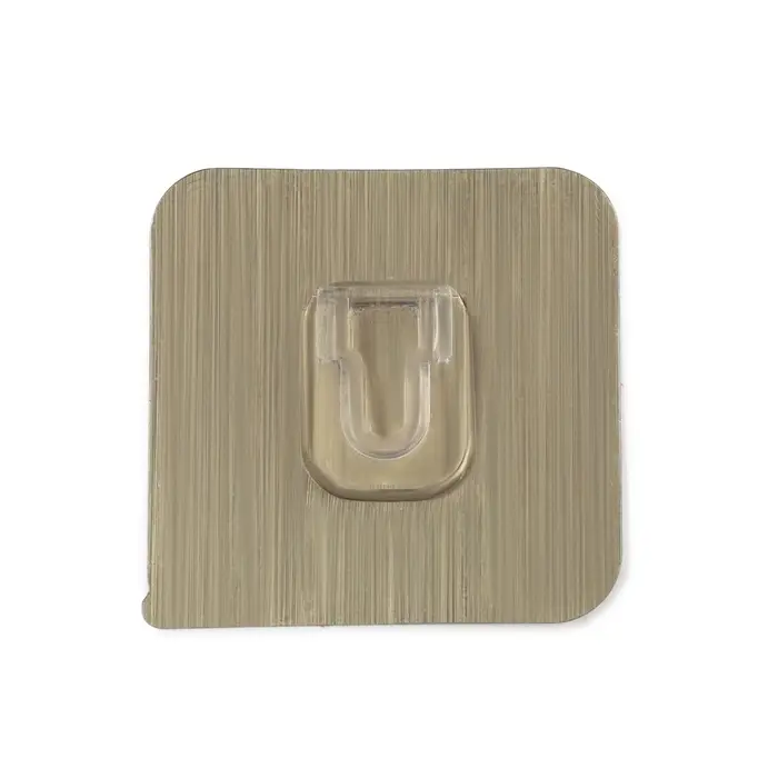 Комплект настенных держателей ТУНДРА с клейкой поверхностью, 60&times;60&times;10 мм, цвет никель