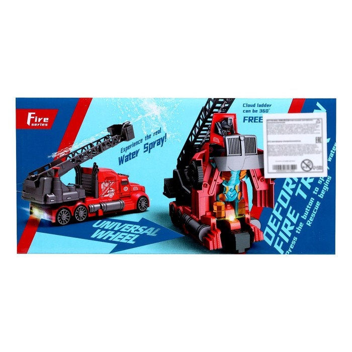 Робот &laquo;Пожарный&raquo;, трансформируется, стреляет водой, световые и звуковые эффекты