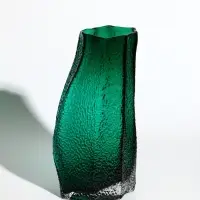 Ваза стекло настольная "Дженис" 25х12х8 см, зелёный