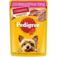 Влажный корм Pedigree для собак мелких пород , паштет говядина, пауч, 80 г