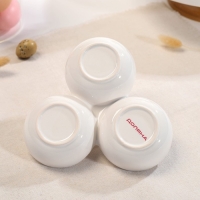 Менажница 3 ячейки Доляна &laquo;Зайка в золотом&raquo;, 16,5&times;9 см, цвет белый