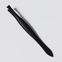 Пинцет прямой, узкий, 8.5 см, чёрный