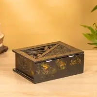 Шкатулка "Завитки" 24х18х9 см, МДФ