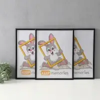 Фоторамка "Радуга" 30х40 см, набор 3 шт, (пластиковый экран), чёрный