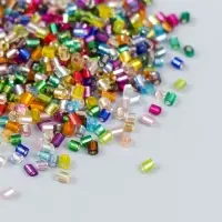 Бисер стекло 12/0 "Цилиндр. Разноцветный" 10 гр