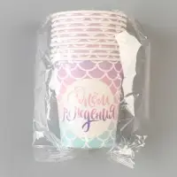 Стакан одноразовый бумажный "С днем рождения", 250 мл