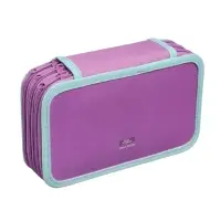 Пенал 3 секции, 125 х 205 х 55 мм, Calligrata 30П26/3 "Кот чёрный", ламинированный картон